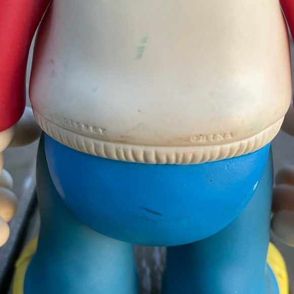 Vintage Disney Mickey Mouse Baseball Mickey 12 Inch Tall Vinyl Posable Toy - Picture 9 of 14